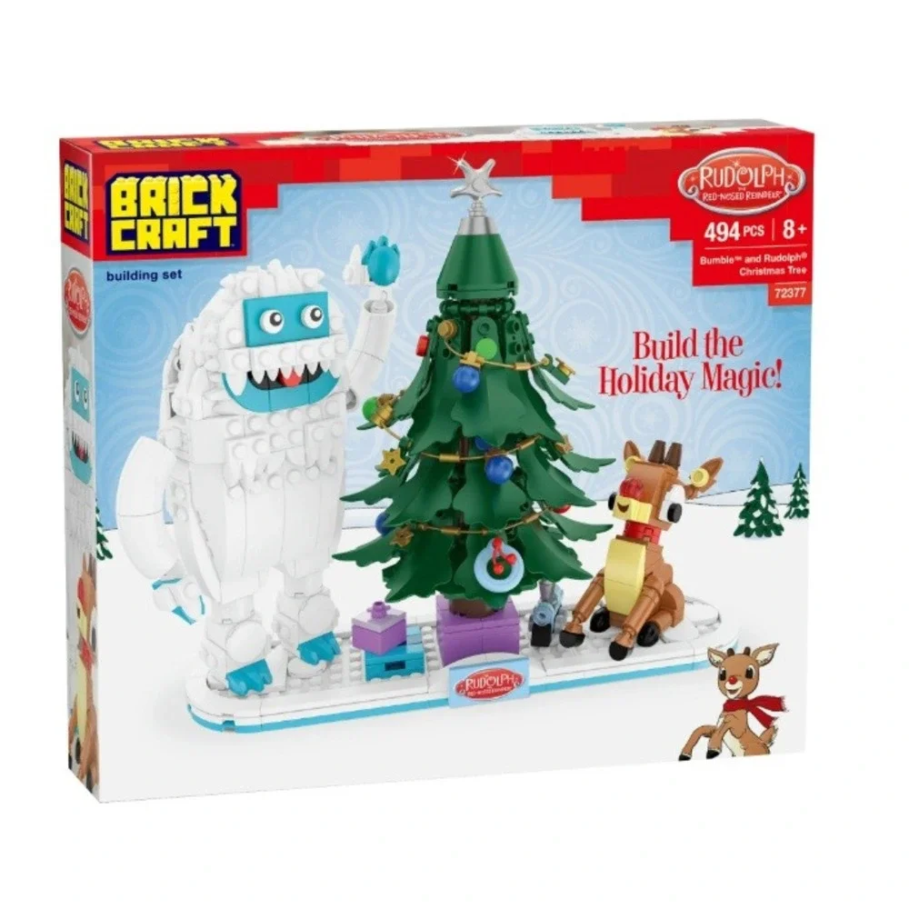 Brick Craft Rudolph & Bumble Holiday Magic Building Set – 586 pcs Christmas Gift